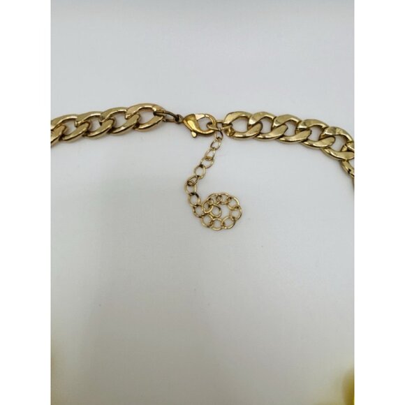 Unbranded Yellow Flower Bib Necklace 16” Statement - Picture 4 of 5